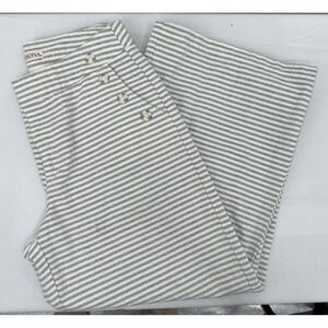 Merona Womens 4 Nautical Stripe Wide Leg Pants Preppy Beach Ocean Lagenlook Boho